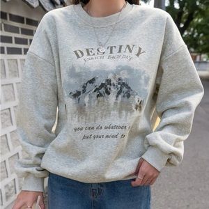 SHEIN Grey Destiny Crewneck